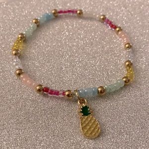 Pineapple charm bracelet